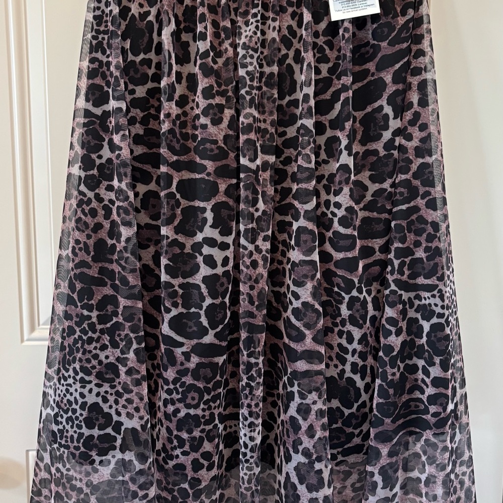 NEW Women's Leopard Maxi Skirt
